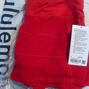 Lululemon Pace Rival MR Red Skirt Size 6